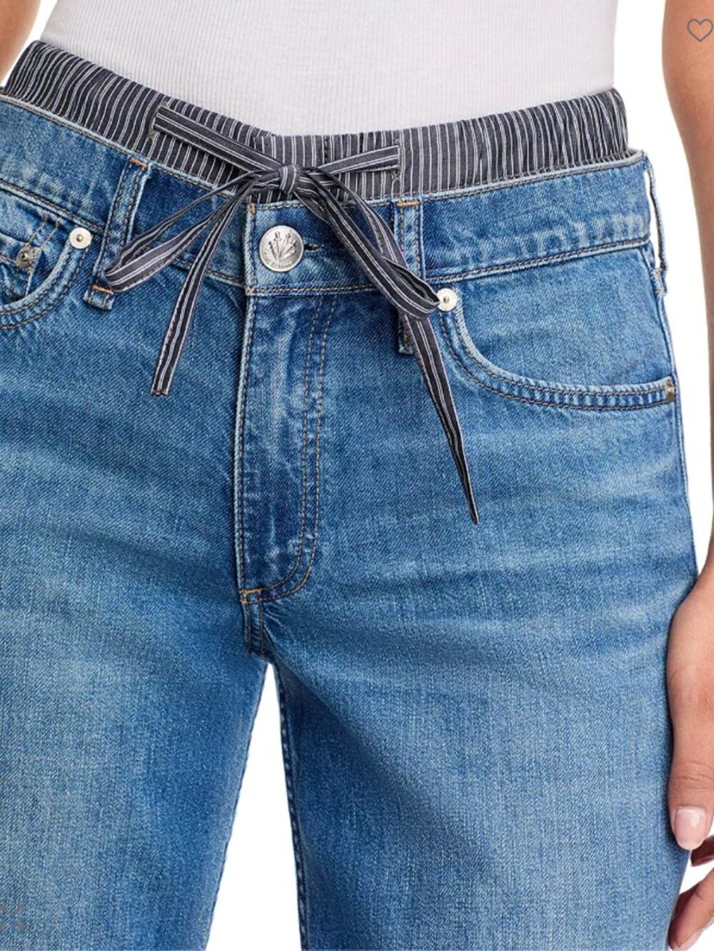 Rag & Bone Saige Boxer Low Rise Straight Jeans 28 - NWT